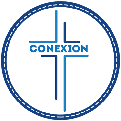 Circle with a cross at the center which reads Conexion